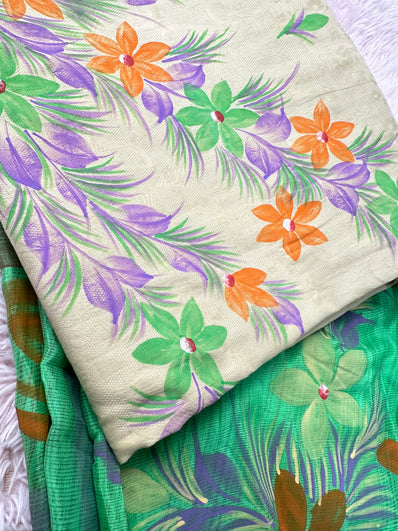 Unstitched Suit Material- 372 Green