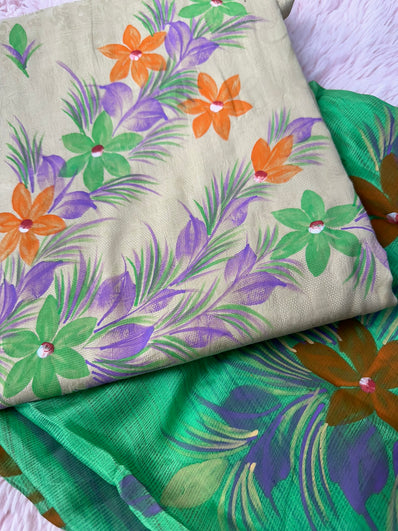 Unstitched Suit Material- 372 Green