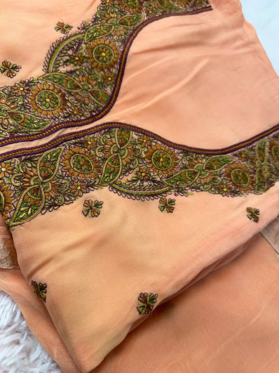 Unstitched Suit Material- 453 Coral