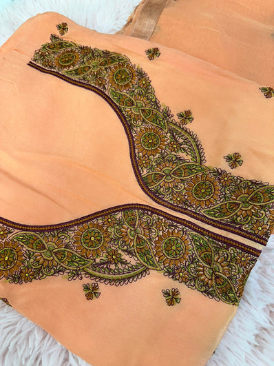 Unstitched Suit Material- 453 Coral