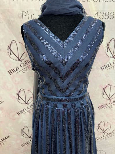 Party wear Lehenga Navy Blue