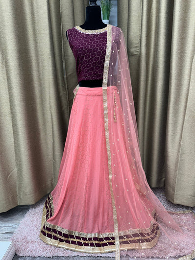 Party wear Lehenga in Plum  Color