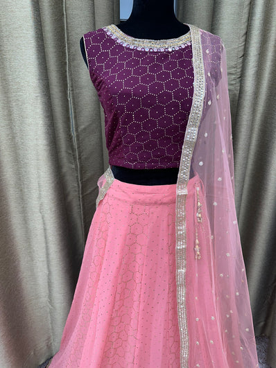 Party wear Lehenga in Plum  Color