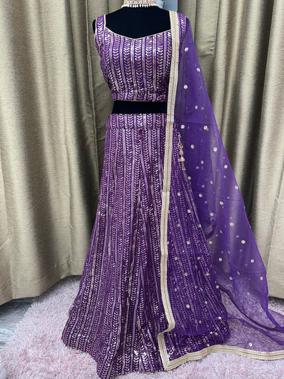 Party wear Lehenga in Purple  Color