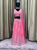 Party wear Lehenga in Peach Pink Color