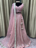 Party wear Lehenga in Misty Rose Color