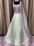 Party wear Lehenga in Mint Green Color