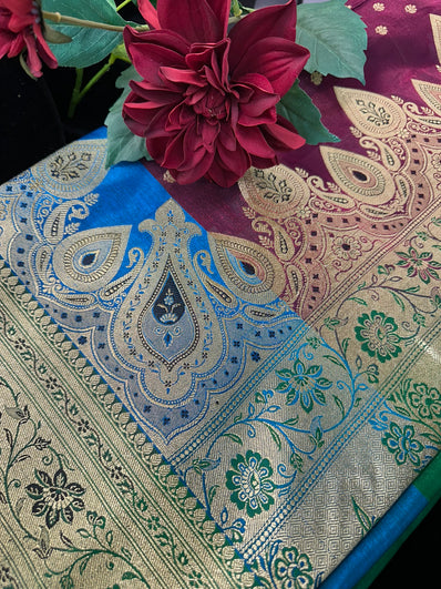 Majestic Purple Banarasi Silk Saree