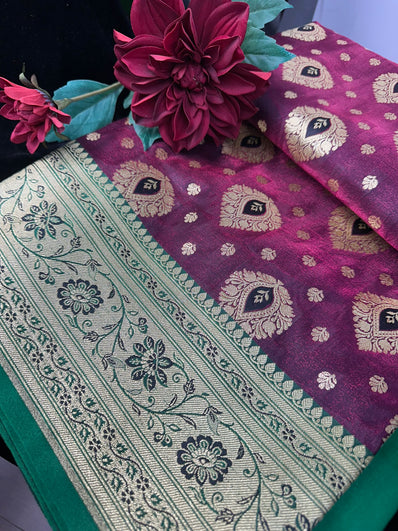 Majestic Purple Banarasi Silk Saree