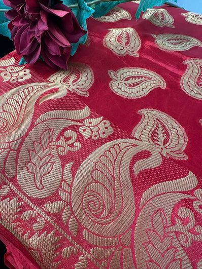 Red Banarasi Silk Saree