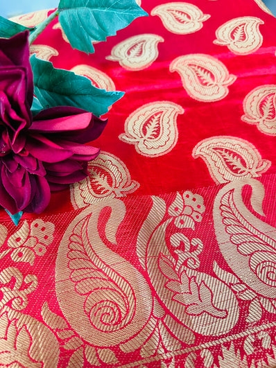 Red Banarasi Silk Saree