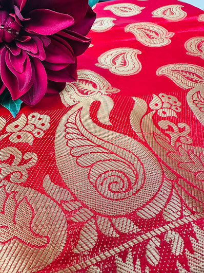 Red Banarasi Silk Saree