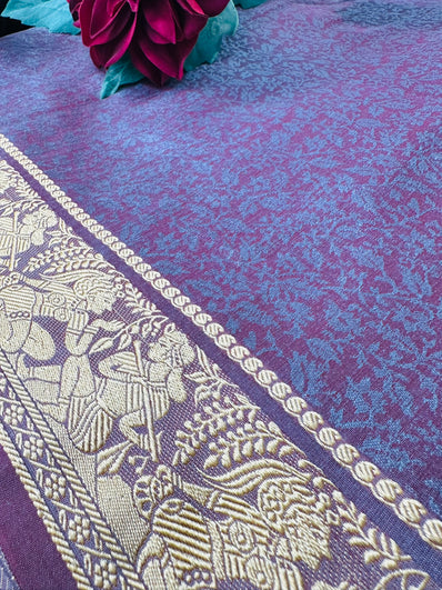 Thistle Banarasi Silk Saree