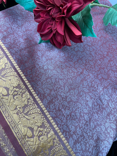 Thistle Banarasi Silk Saree