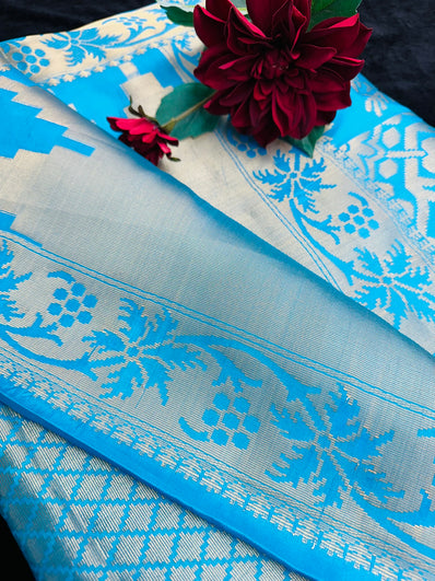 Blue Banarasi Silk Saree
