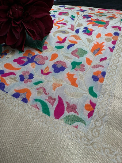 Off-White  Banarsi Saree