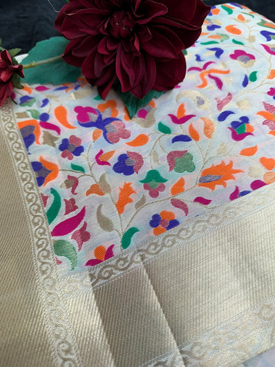 Off-White  Banarsi Saree