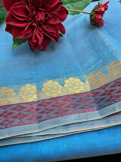 Blue Silk  Saree
