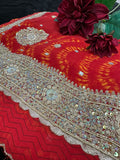 Bandani Georgette Saree with nakshi Work