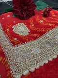 Bandani Georgette Saree with nakshi Work