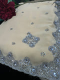 Corn Silk Georgette Saree with bead work