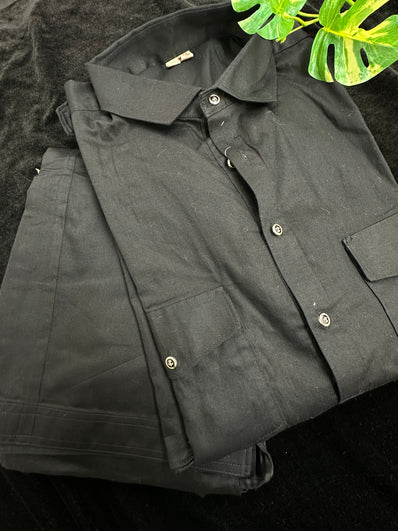 Pathani Kurta Pajama - Black