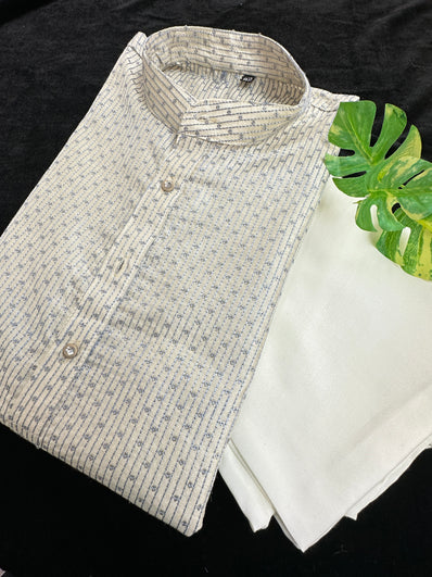 Fancy Ivory Kurta Pajama set