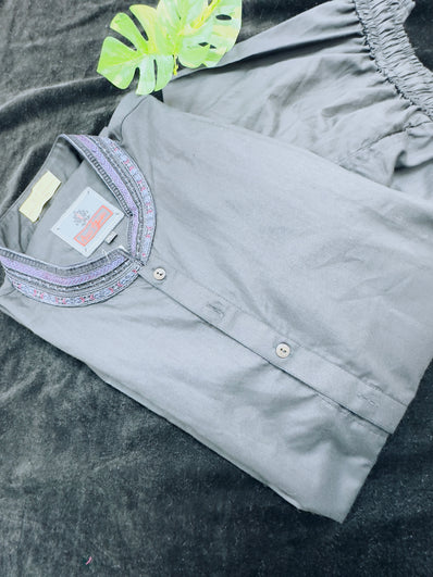 Fancy Black Kurta Pajama Set