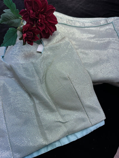 Light Blue Saree with Stitched Blouse