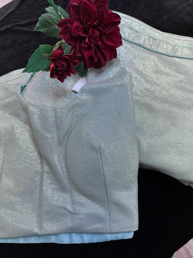 Light Blue Saree with Stitched Blouse