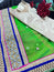 Green Net Saree with  Embroidery and Stitched Blouse