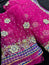 Magenta Pink Net Saree with  Embroidery