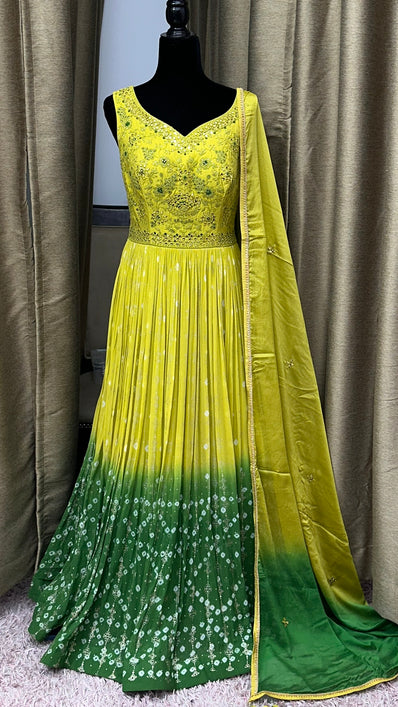 Party wear Dresses in Yellow Color