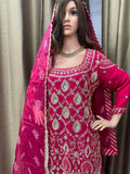 Party wear Sharara suit in Magenta Color --PSH1021M