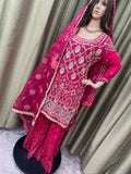 Party wear Sharara suit in Magenta Color --PSH1021M