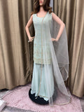 Party wear Sharara suit in Sea Green Color --PSH1024