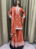 Party wear Sharara suit Coral  --PSH1025C