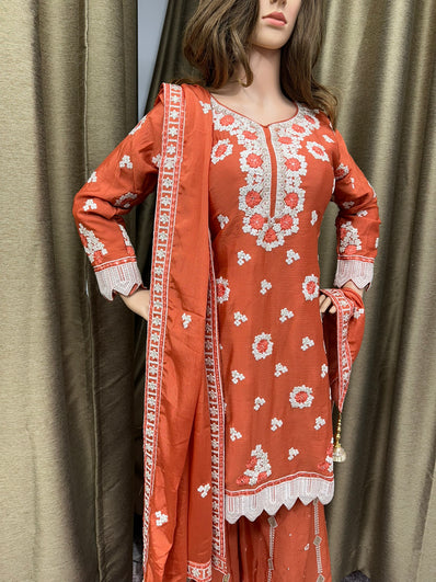 Party wear Sharara suit Coral  --PSH1025C
