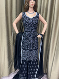 Party wear Sharara suit Black  --PSH1026