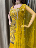 Party wear Sharara suit Yellow  --PSH1027Y
