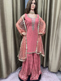 Party wear Sharara suit Salmon  --PSH1028S