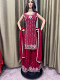 Party wear Sharara suit Magenta  --PSH1031M