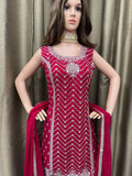 Party wear Sharara suit Magenta  --PSH1031M