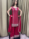 Party wear Sharara suit Magenta  --PSH1031M