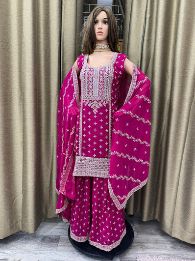 Party wear Sharara suit Magenta  --PSH1032M