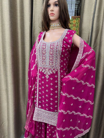 Party wear Sharara suit Magenta  --PSH1032M