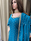 Party wear Sharara suit Teal  --PSH1033T