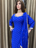 Party wear Sharara suit Royal Blue --PSH1033B