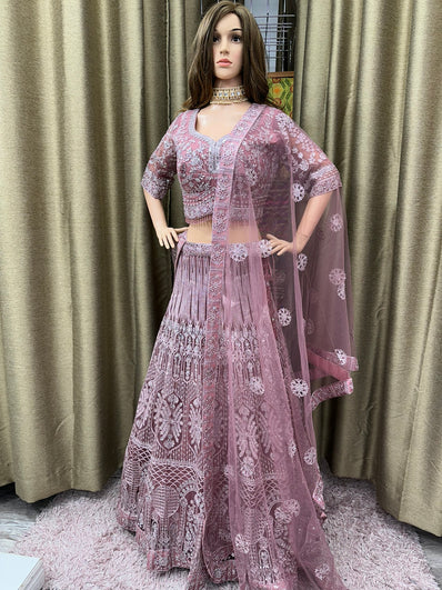 Party wear Lehenga in Onion Color - 7647PLH211