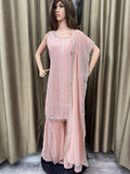 Party wear Sharara suit Peach--PSH1034PCH